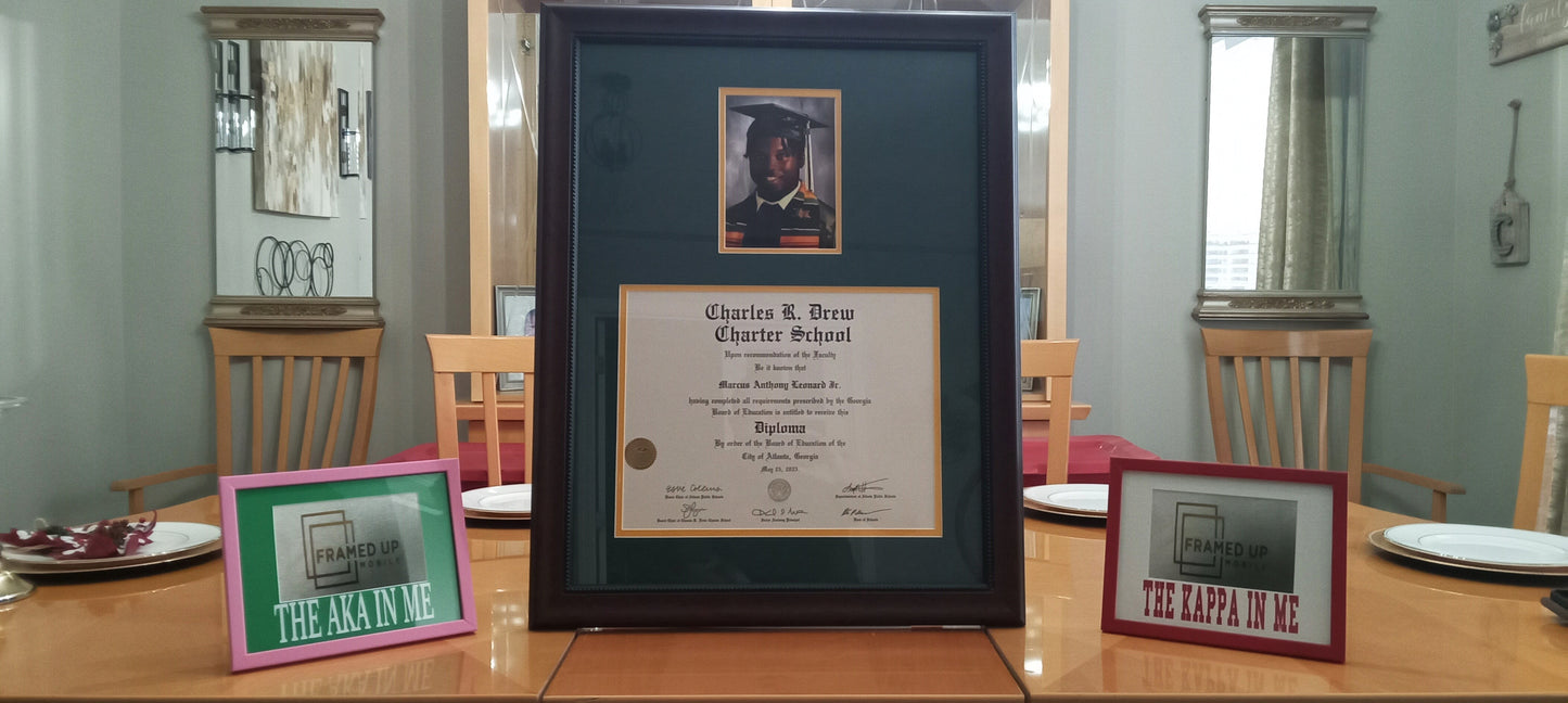 CUSTOM DIPLOMA FRAME